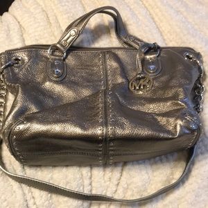 Michael Kors Metallic Silver Purse
